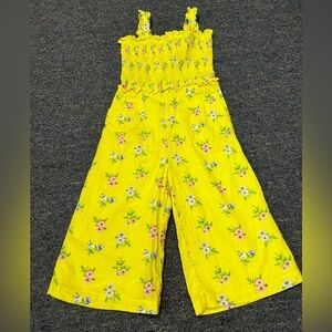Janie And Jack Floral Wide Leg Jumpsuit - Size 4T